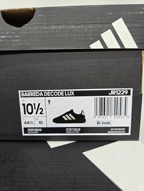adidas Barreda Decode Lux JR1229 Core Black Off White Gum Shoes Size 10.5